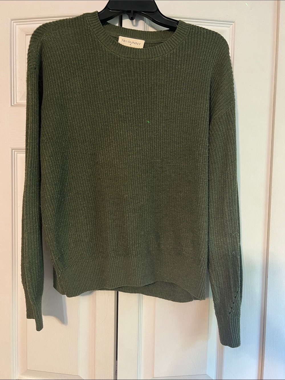 Casual Olive Crewneck Sweater by 78 & Sunny